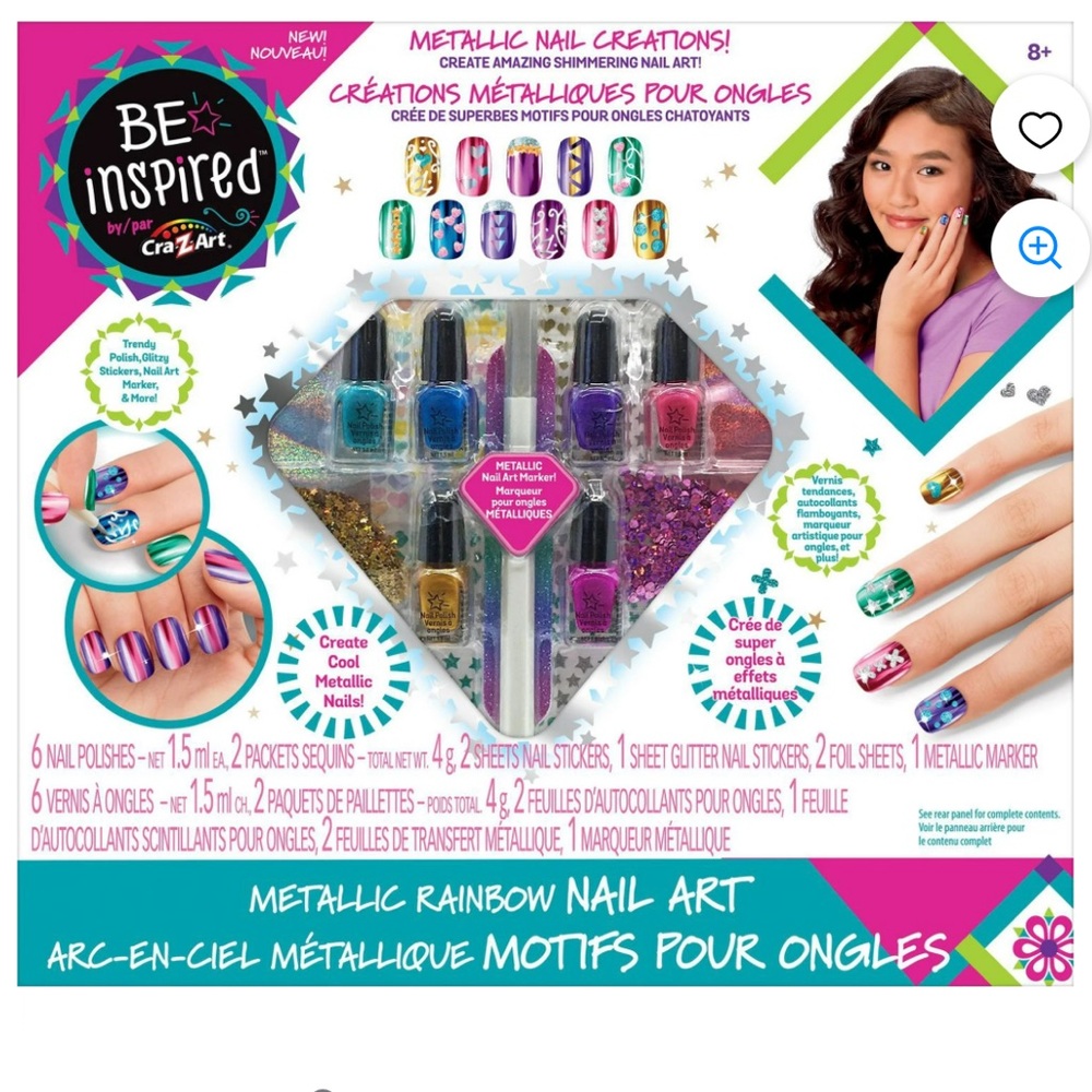 Metallic Rainbow Nail Art Kit